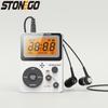 Portable Pocket AM FM Radio LCD Screen Stereo Earphone Jack Sleep Timer Alarm Clock Outdoor
