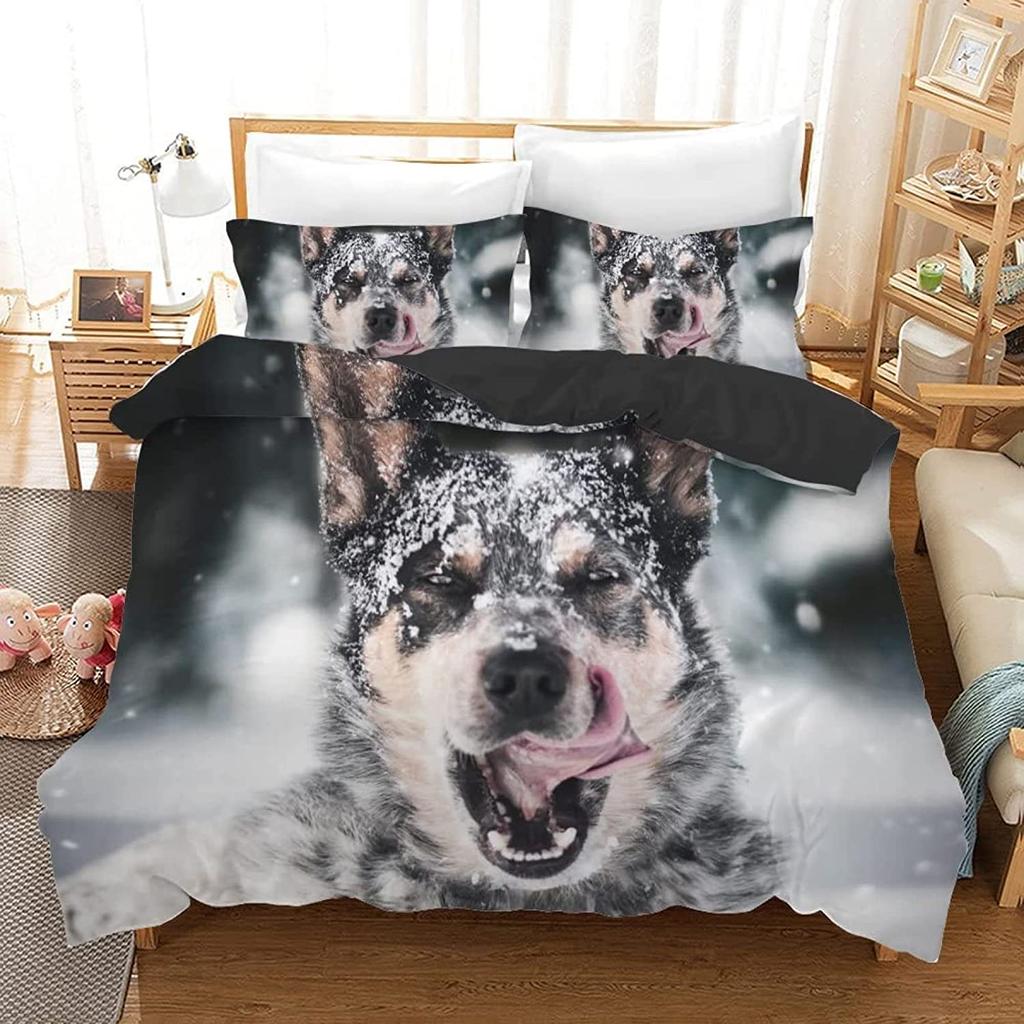 Wolf Duvet Cover Set King Queen Size Wild Animals Pattern Polyester Comforter Cover For Kids Boys Girls Bedding Set Quilt Cover