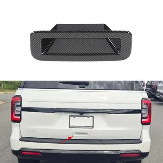 Carbon Fiber Tailgate Liftgate Handle Panel Trim Cover For Ford Expedition 22-24
