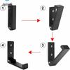 Black Gold Aluminum Folding Wall-Mounted Coat Hook - No-Drill, Invisible, Nail-Free Single Hanger
