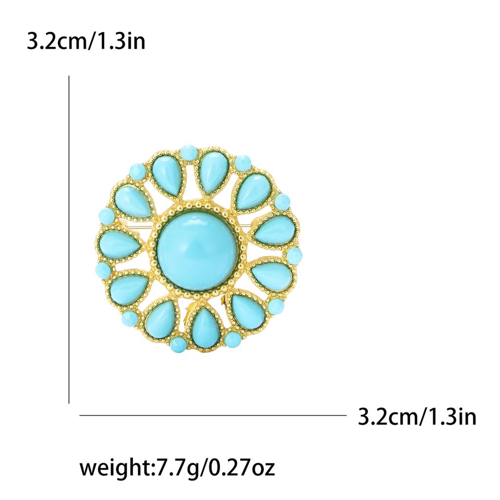 Personalisierte Vielseitige Türkische Kleine Runde Brosche Modische Exquisite Damenanzug Schal Korsage Schmucknadel