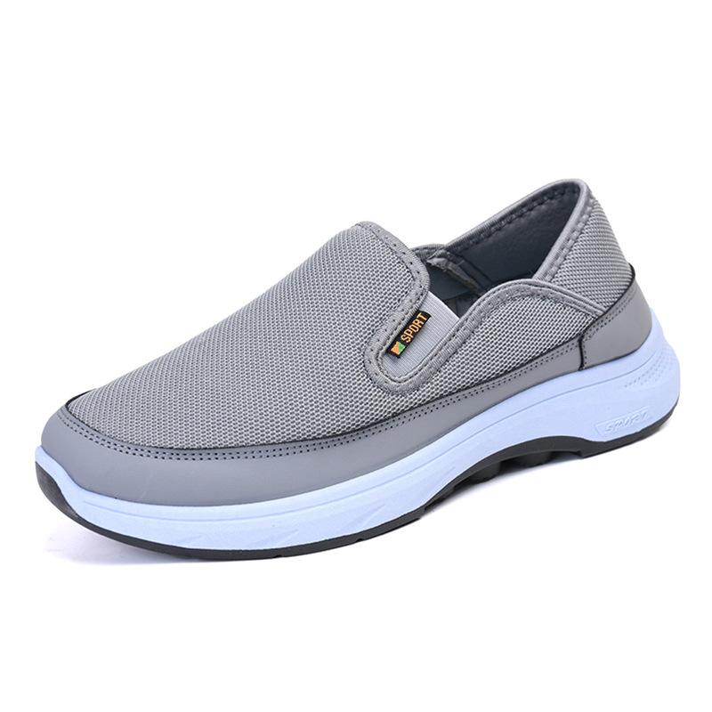 Cloth Shoes Men's Breathable Walking Shoes Soft Sole One Pedal Lazy Casual Shoes