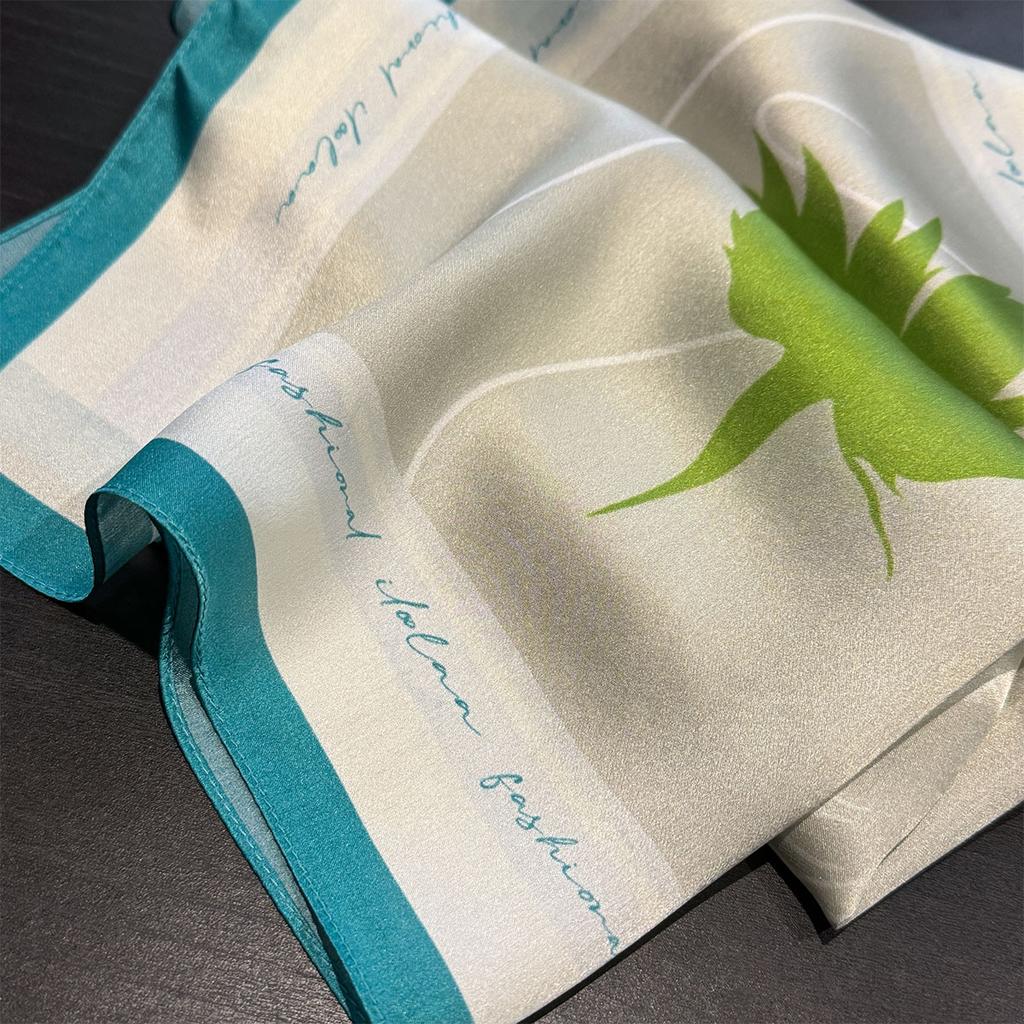 New 100% Natural Real Silk Scarf Women Bandana Square Scarves Wrap Kerchief Mulberry Fashion Luxury High Quality Hijab Sjaal