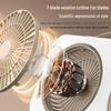 Dual-Head Desktop Fan: Five-Speed, High Airflow, Independent Control, Long Battery Life for Office & Home Use