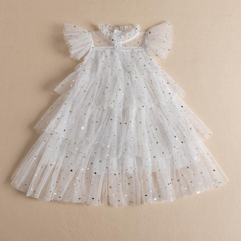 Mädchen Prinzessinnenkleid Sommer Mädchen Kinder Einfarbiger Pailletten Tüllrock Für Kleinkind Mädchen