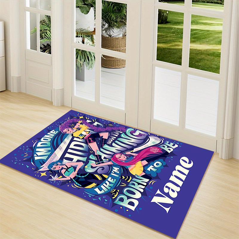 Custom Name Pororo Friends Adventure Carpet Rug Customizable Soft Washable Anti-Slip Home Living Room Sofa Mats Personalized Rug. 0909165