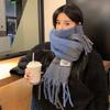 Blue Tone~ Shop/Color Thickened Plaid Scarf Korean Version Versatile Warm Scarf Student Autumn and Winter Female