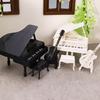 Dollhouses Music Room Furniture Miniature Grand Piano Stool Cello Realistic Music Instrument For Playroom Decoration