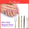 Set Magnet 5pcs Tool Nail With Double Head Flower Design Nail Magnet Pens And Strong Magnet Stick