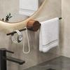 Walnut Towel Rack Perforation-free Bathroom Bar Hanging Bathroom Towel Rack Hanging Rod Single Rod Storage Rack Hand Towel Bar