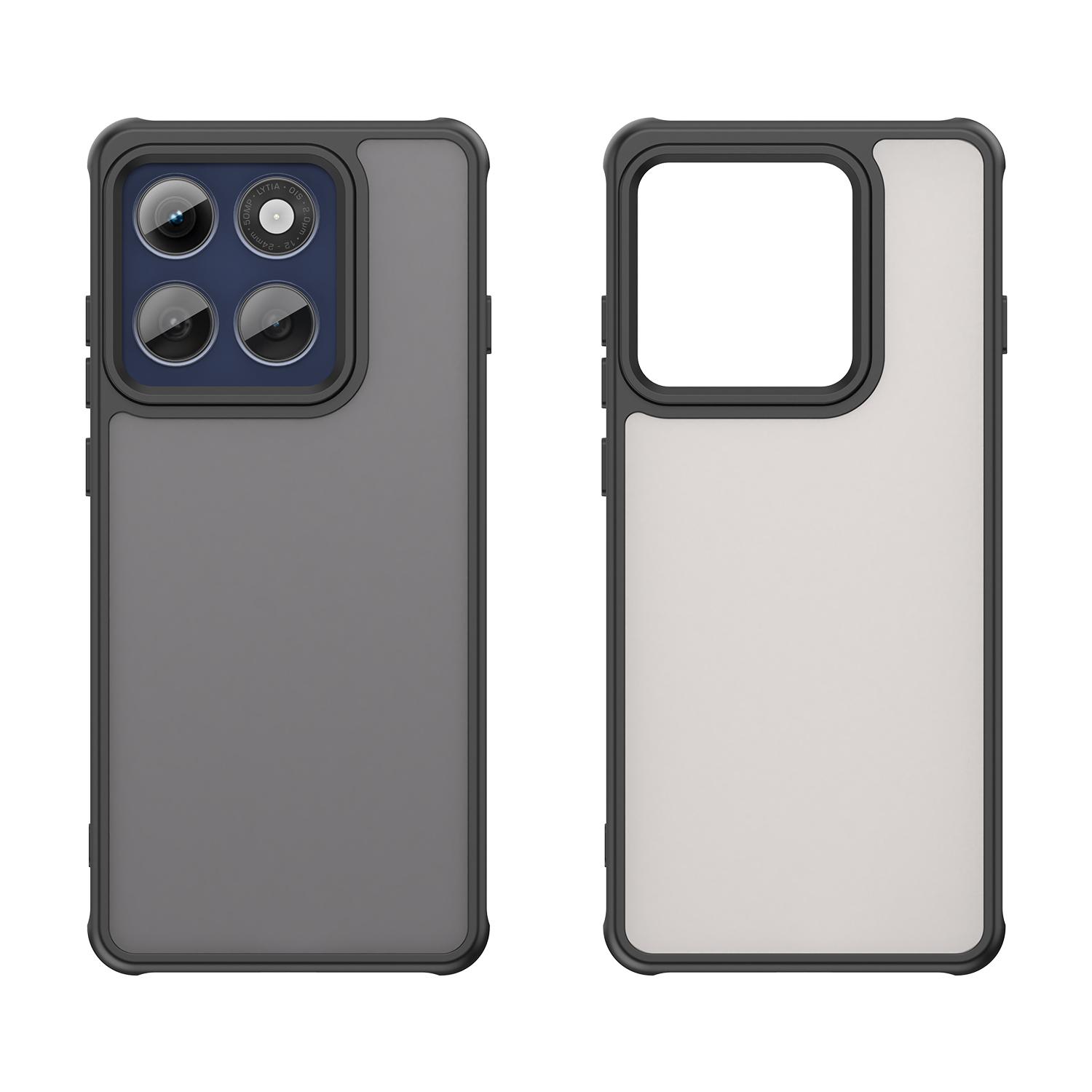 

For Motorola Edge 60 Pro 5G Case Drop Proof Airbags Frosted Translucent PC+TPU Phone Back Cover Blue
