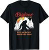 Sasquatch & Introverted Designs Bigfoot Antisocial Believer Introvert Funny Retro Black Unisex-Adults T-Shirt