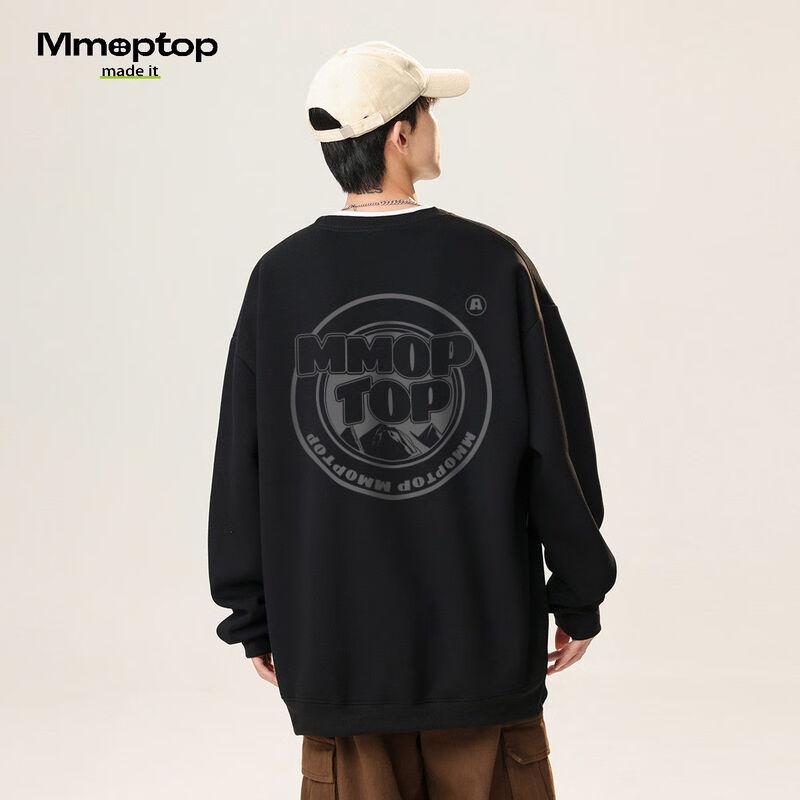 MMOPTOP Men's Trendy Printed Crewneck Pullover Sweatshirt