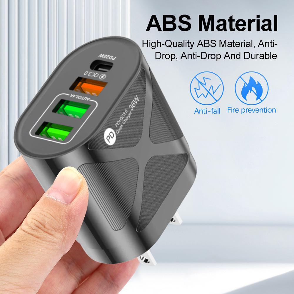 PD33W QC3.0 65W GaN Multi-Port Fast Charger with US Plug