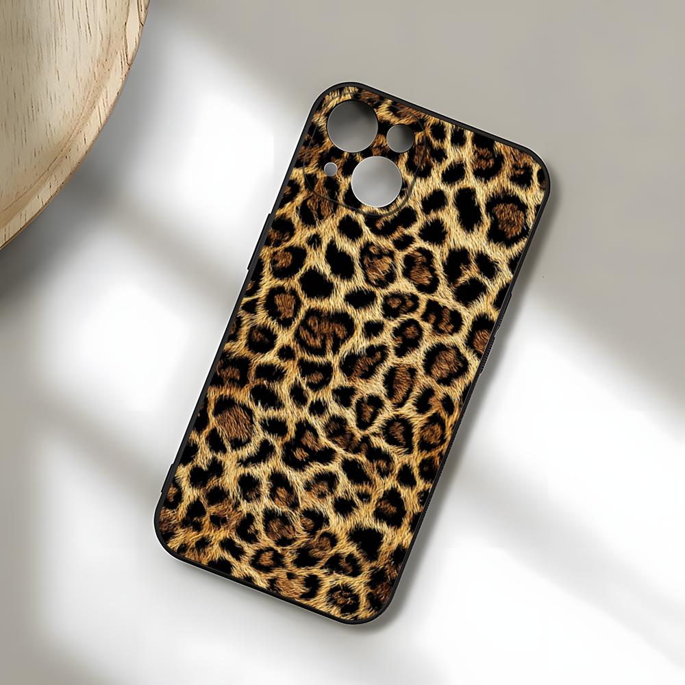 Luxurious Leopard Print Phone Case For IPhone 17 Pro Max 15 Pro 16 14 Plus 12 13 Mini 11 Pro Shockproof Soft Cover