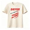 Vintage Exciter TShirt Violence and Force US Attack Retro Punk Rock Style Comfortable Streetwear Unisex Women Summer T Shirt