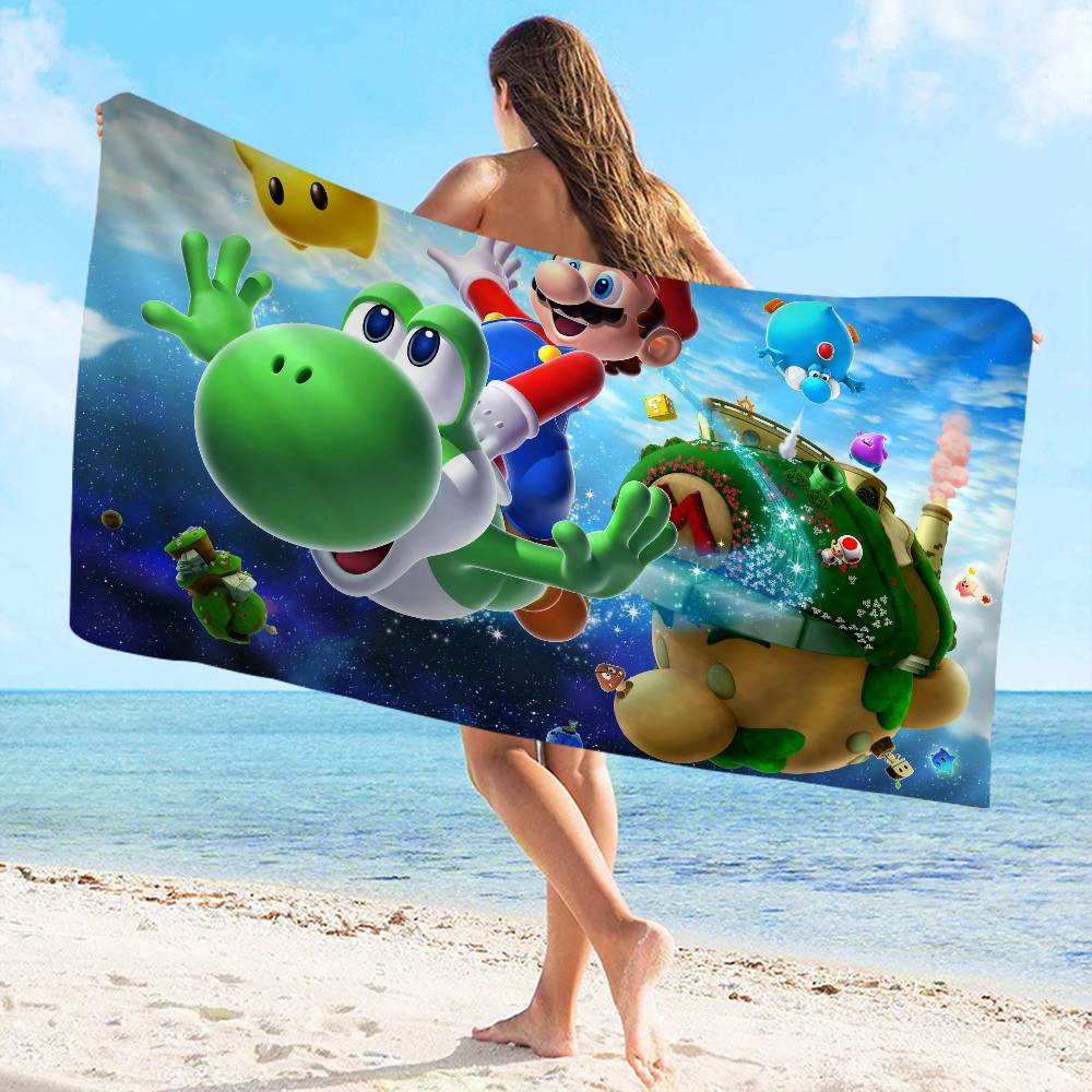 Super Game M-Marios Microfiber Beach Towel Absorbent Quick dry Soft Yoga Swimming Resort Mountain Climbing Towel
