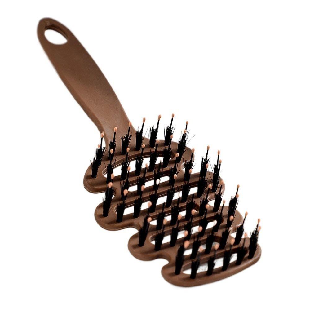Anti-static Boar Bristle Hair Brush Plastic Scalp Massage Comb Hair Massage Brush  Wet or Dry Use