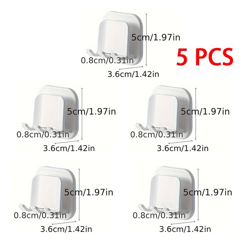 

3/5 шт. Стойка для хранения зубных щеток Дорожная Настенная Неперфорированная Портативная Подставка для бритвы и стакана Крючок для полотенца для аксессуаров для ванной комнаты