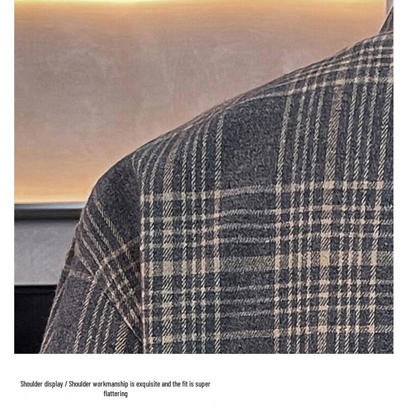 MaoRen Men's Long Sleeve Casual Plaid Shirt