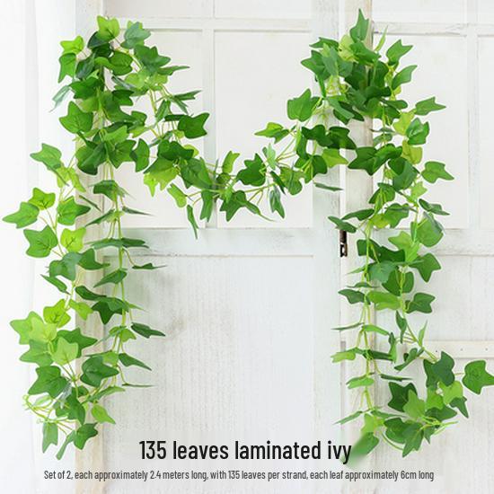 Large Green Fake Leaf Ornaments for Vines and Roof Décor