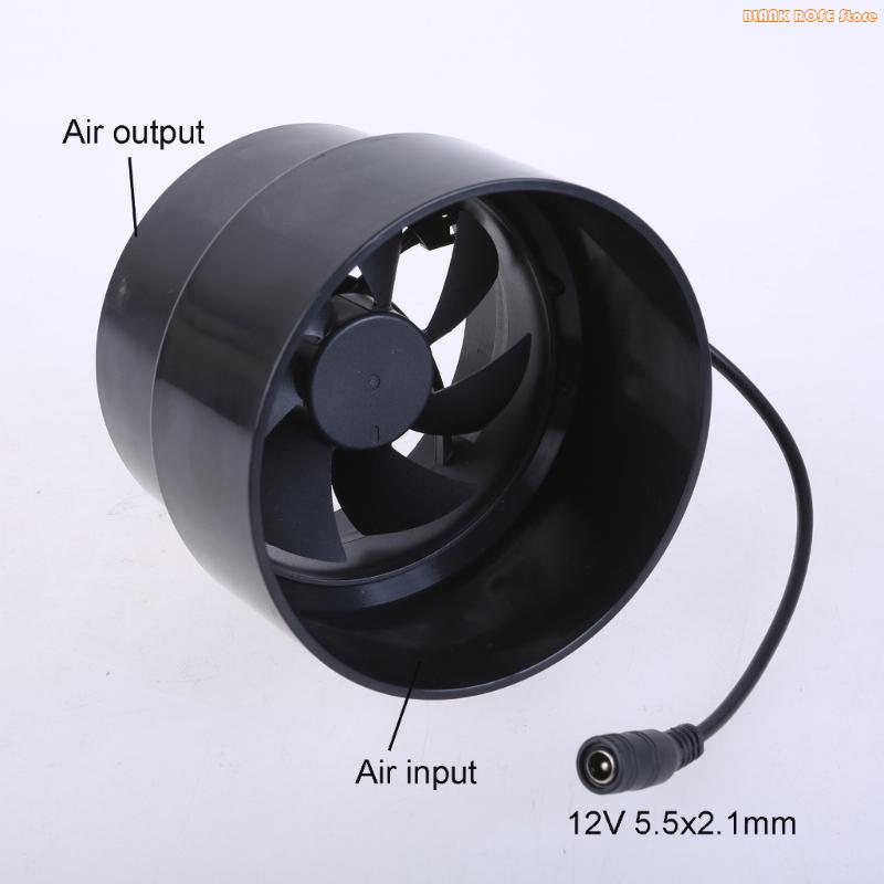 K1AE Energy Saving 12V Exhaust Fan 110mm-100mm Reducer for Coops Kitchens Ventilation