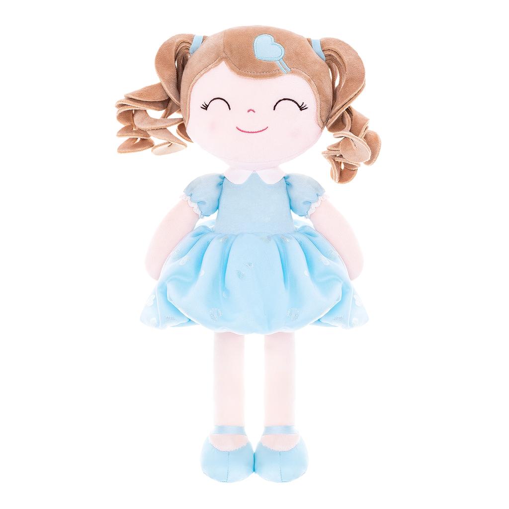 16inches Plush Dolls Baby Girls Princess Dolls Light Blue Dress Ideas Baby’s First Birthday Gifts Doll Collection