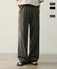 ROTEMBER Linen One-Pleat Wide Elastic Waist Pants [ 4 Colors ]