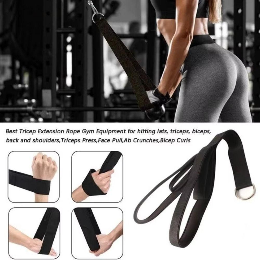 Muscle Training Arm Strength Rope Cable Attachment Pull Down Rope Long Triceps Strap  Gym Workout