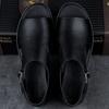 Fashion 2025 Mens Sandals Genuine Leather Men's Sandals Platform Men Beach Casual Shoes Fashion Black Comfort Outdoor Male Slippers