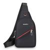 Korean Leisure Chest Bag Oxford Cloth Backpack Trend Men's Messenger Bag Zipper Bag Across Leisure Bag Black.