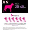 Frontline Tri-Act chien - Anti-puces anti-tiques pour chien L - 20-40kg - 6 pipettes