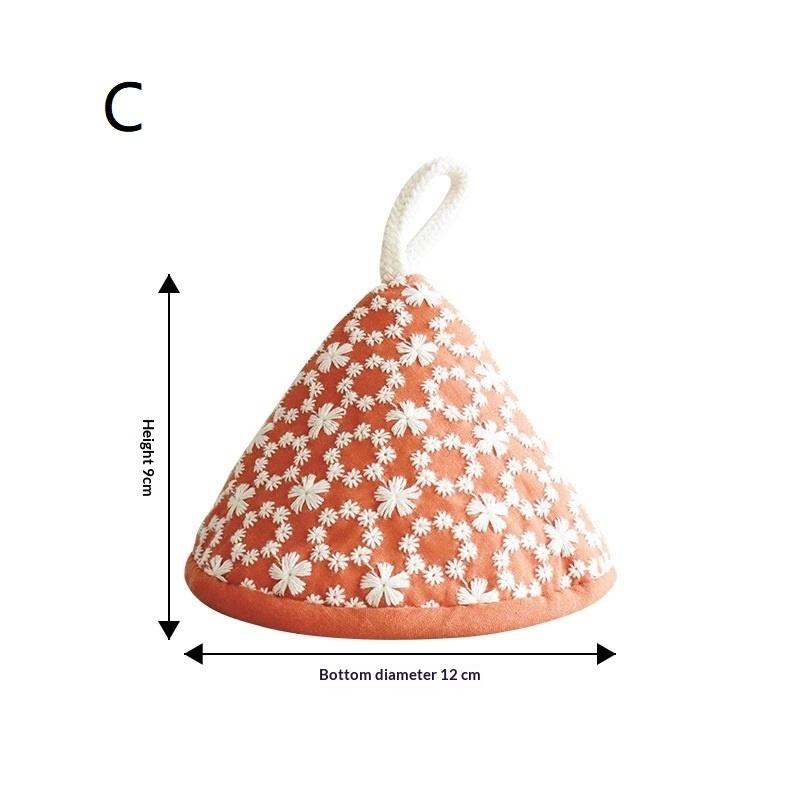 Mini Triangle Microwave Oven Glove High Temperature Resistant Thick Cotton Pot Cloth Cover for Baking Cooking Hot Pot Transfer