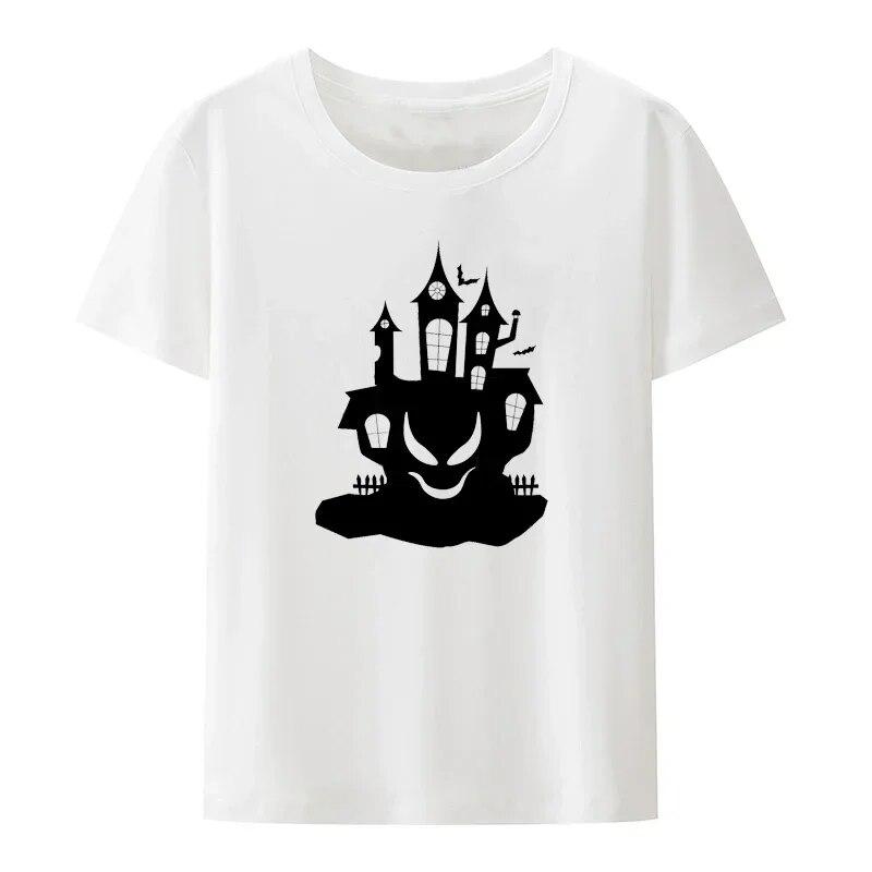 Bavlněné tričko Sematary I Love Haunted Mound Populární trend Tvar srdce Unisex Krátký rukáv Grafika Halloween Neformální trička