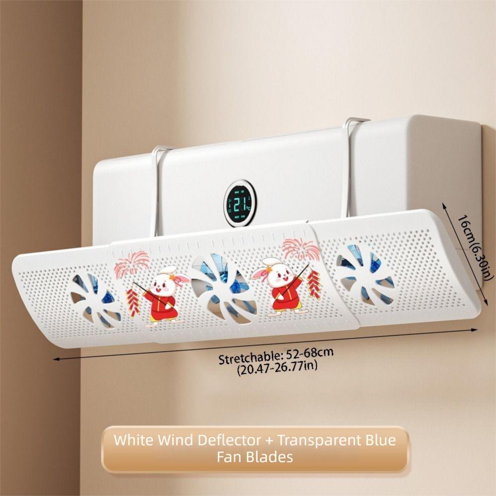 With 3 Fans Adjustable Air Vent Baffle Adjustable AC Vent Baffle Conditioner Baffle For Bedroom