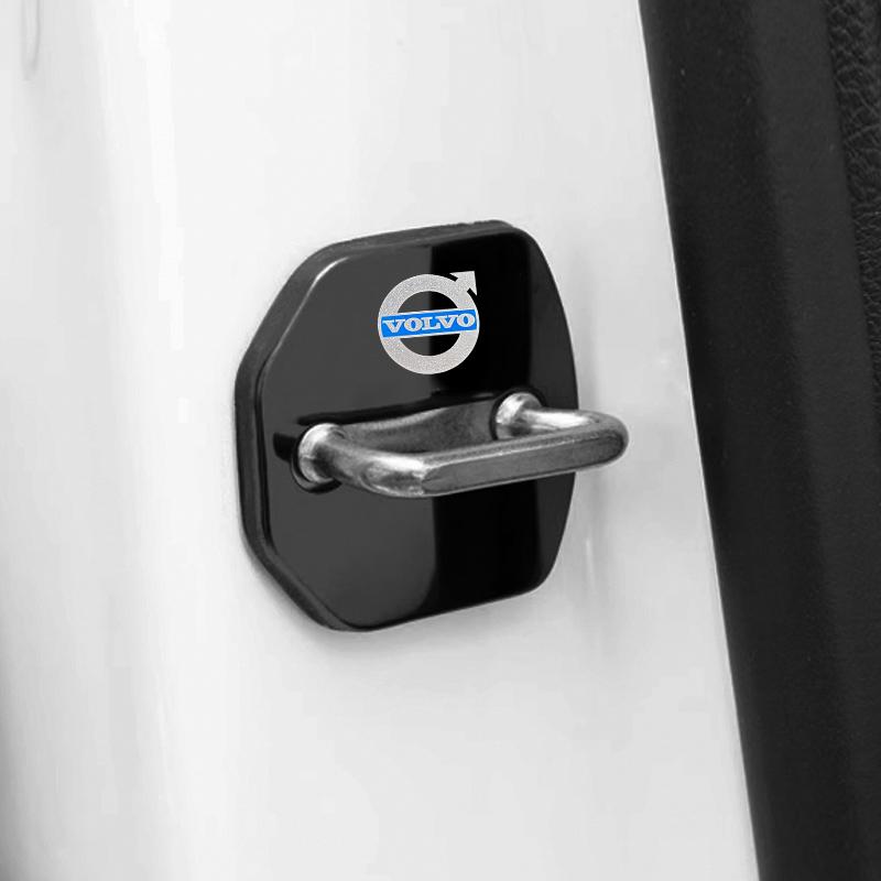 For Volvo 4Pcs Car Door Lock Cover Protective Case Accessories For Volvo XC60 XC90 S60 V40 V50 V60 XC40 V70 V90 S90 S80 C30 S40
