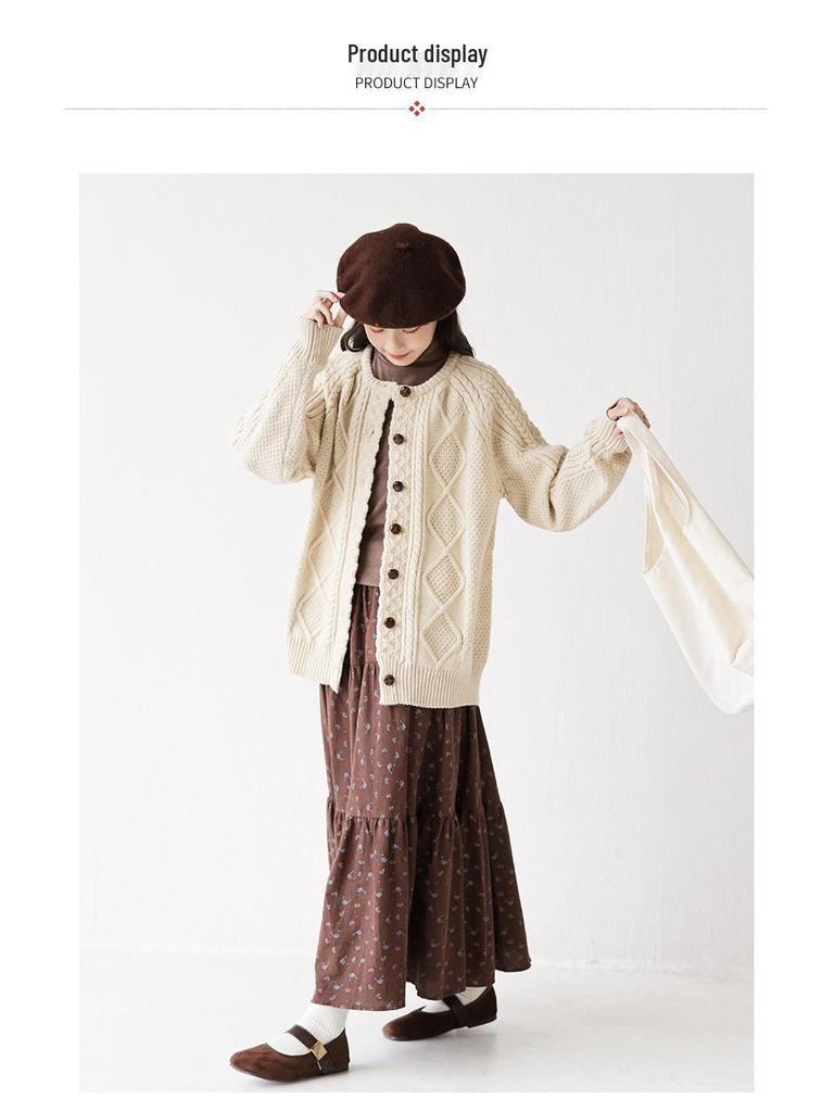 2025 Teen Girl Jacquard Sweater - Autumn/Winter Knitwear