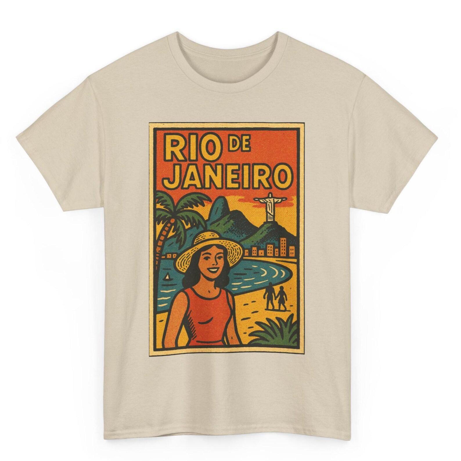 Rio de Janeiro T-Shirt: Retro Comic Brazilian Carnival Tee L
