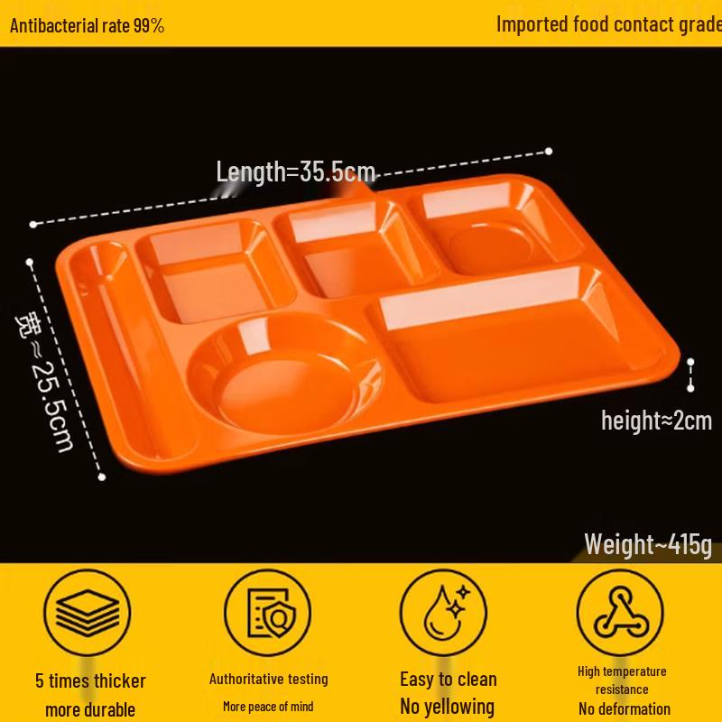 A8 Melamine Divided Cafeteria Tray