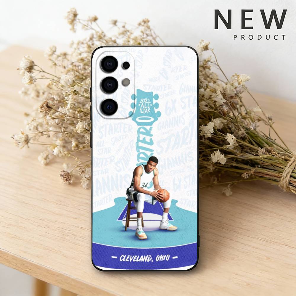 Basketball Greek Freak G-Giannis Phone Case For Samsung S26,25,24,23,22,30,21,10,9,Ultra,Plus,Lite Black Soft Case