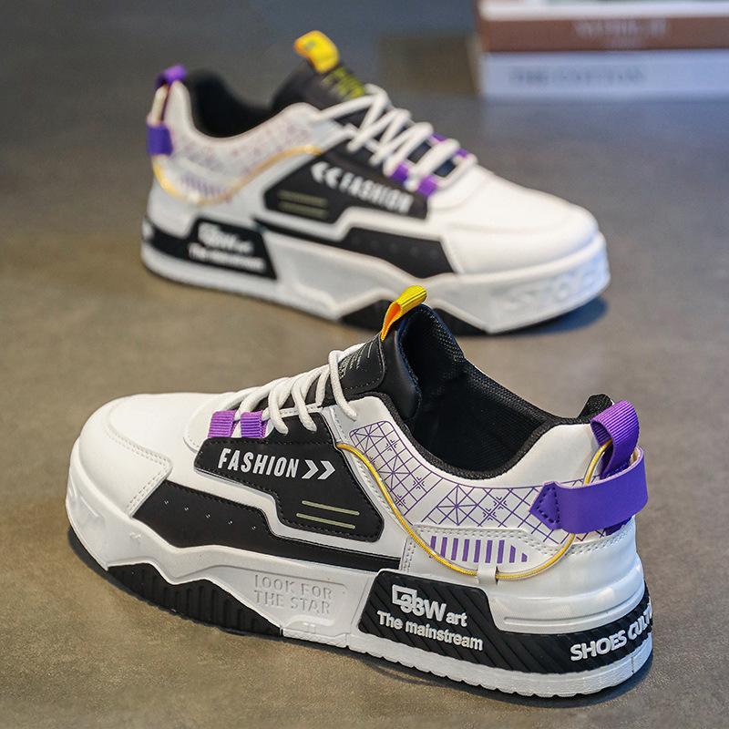 

Последние цветные мужские туфли весна/осень мода повседневная обувь для скейтбординга легкая и прочная спортивная обувь для бега 44 чёрный