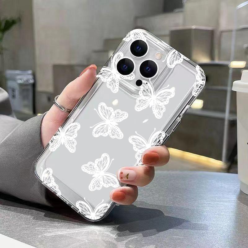 Butterfly Flower Soft Silicone Case For Samsung Galaxy S26 S25 Ultra S24 FE S23 Plus S22 S21 A16 A35 A55 A34 A54 A53 Clear Cover