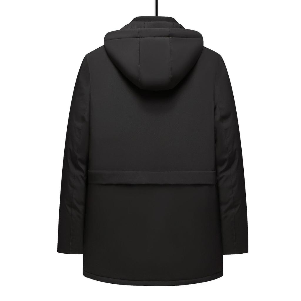 Wintermantel mit Baumwollpolsterung, mittellanger Mantel mit Baumwollpolsterung für mittleres Alter, Baumwolljacke für Väter, lässiger Wintermantel