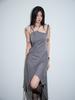 Nogtabeu Cutout Slip Dress Grey