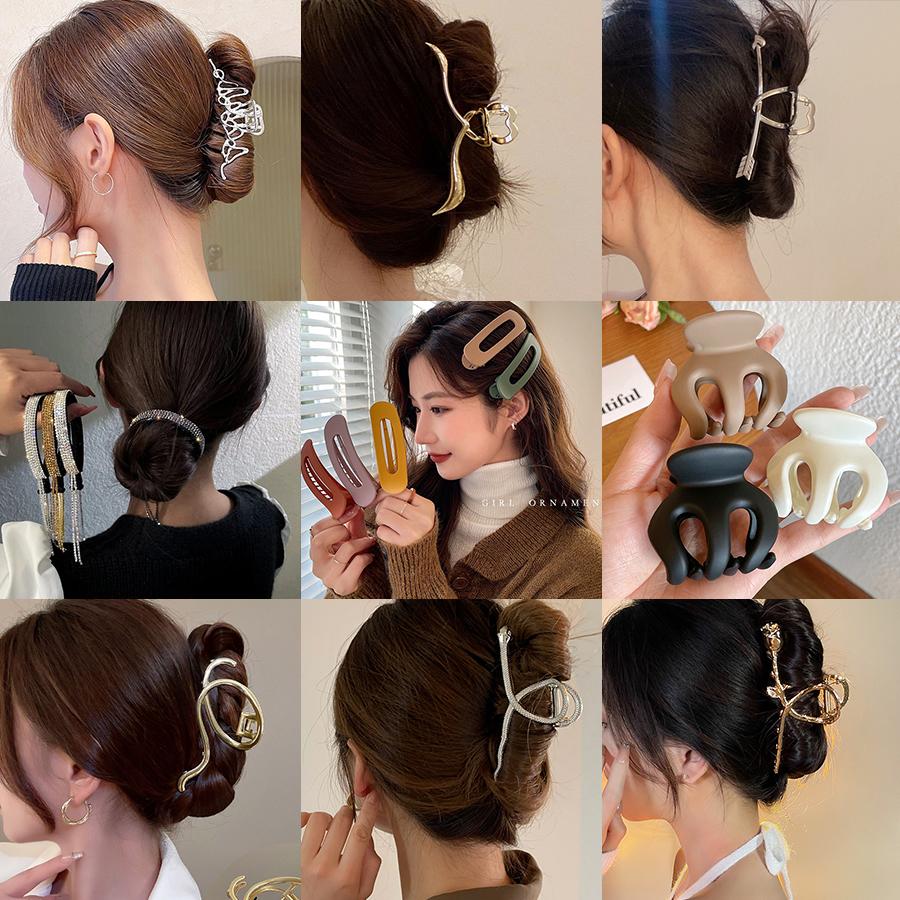 56 Stile Koreanische Metall Gold Silber Damen Haarnadeln und Spangen Kralle Accessoires Geometrisch Krabbe Kopfschmuck Damenschmuck