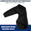 Adjustable Size Gym Athletic Care Single Shoulder Support Back Brace Guard Strap Wrap Belt Band Pads Black Bandage Men and Women