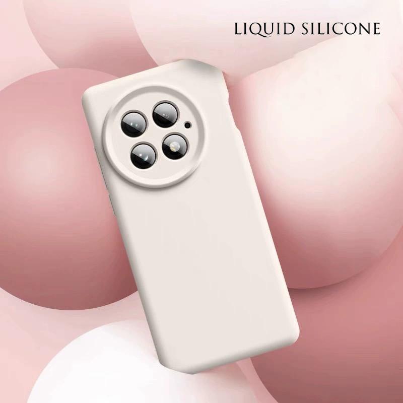 Originale Flüssigsilikon-Handyhülle für OnePlus 13 12 Ace5 Pro 13R 1+13 Stoßfeste Schutzhülle mit Futter aus Flanell Weiche Schale