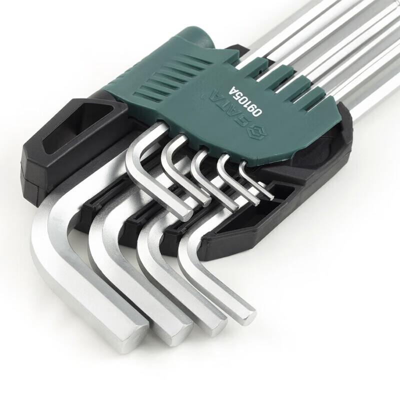 SATA 9-teiliges extra langes Sechskantschlüssel-Set mit Kugelkopf