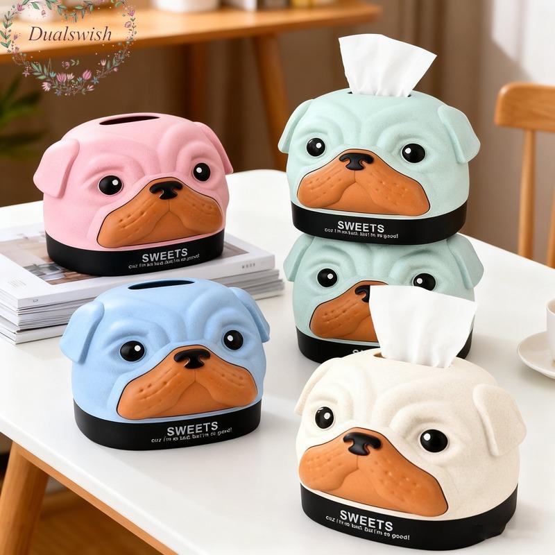 Lovely Dog Creative Minimalist Paper Towel Holder Adorable Cartoon Tissue Box Ideal For Living Rooms Coffee Tables And Dorm Rooms