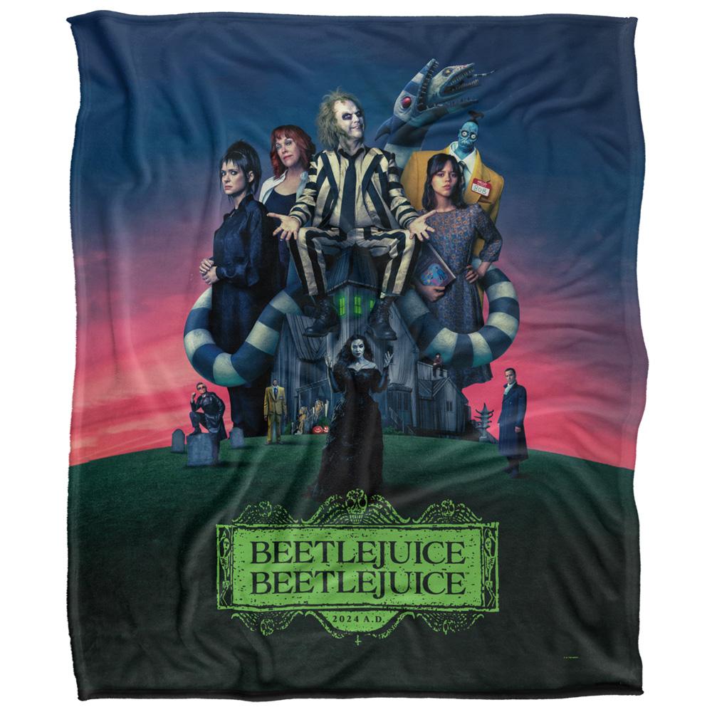 Beetlejuice Beetlejuice Movie Poster Blanket